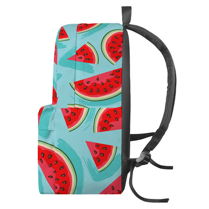 Blue Watermelon Pieces Pattern Print Backpack