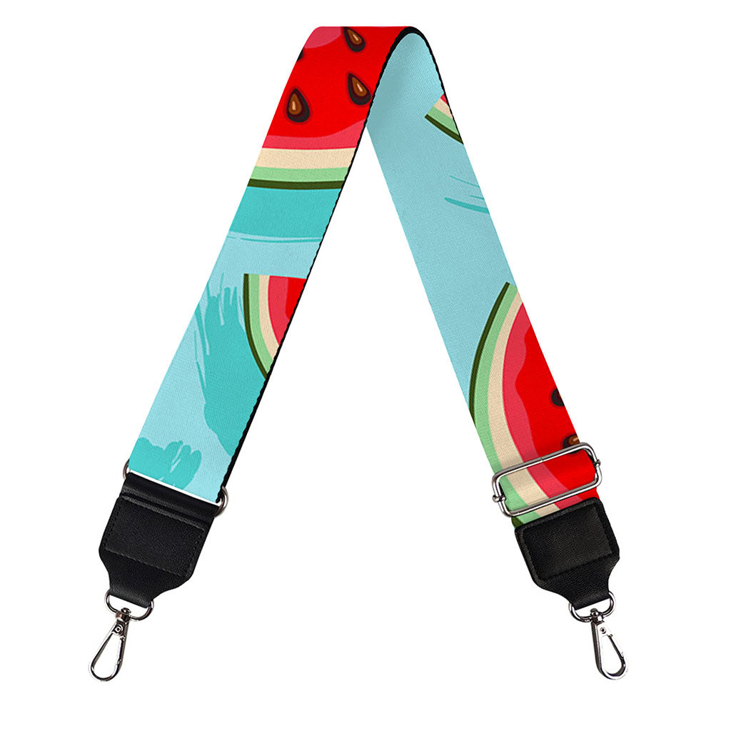 Blue Watermelon Pieces Pattern Print Bag Strap