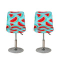 Blue Watermelon Pieces Pattern Print Bar Stool Covers
