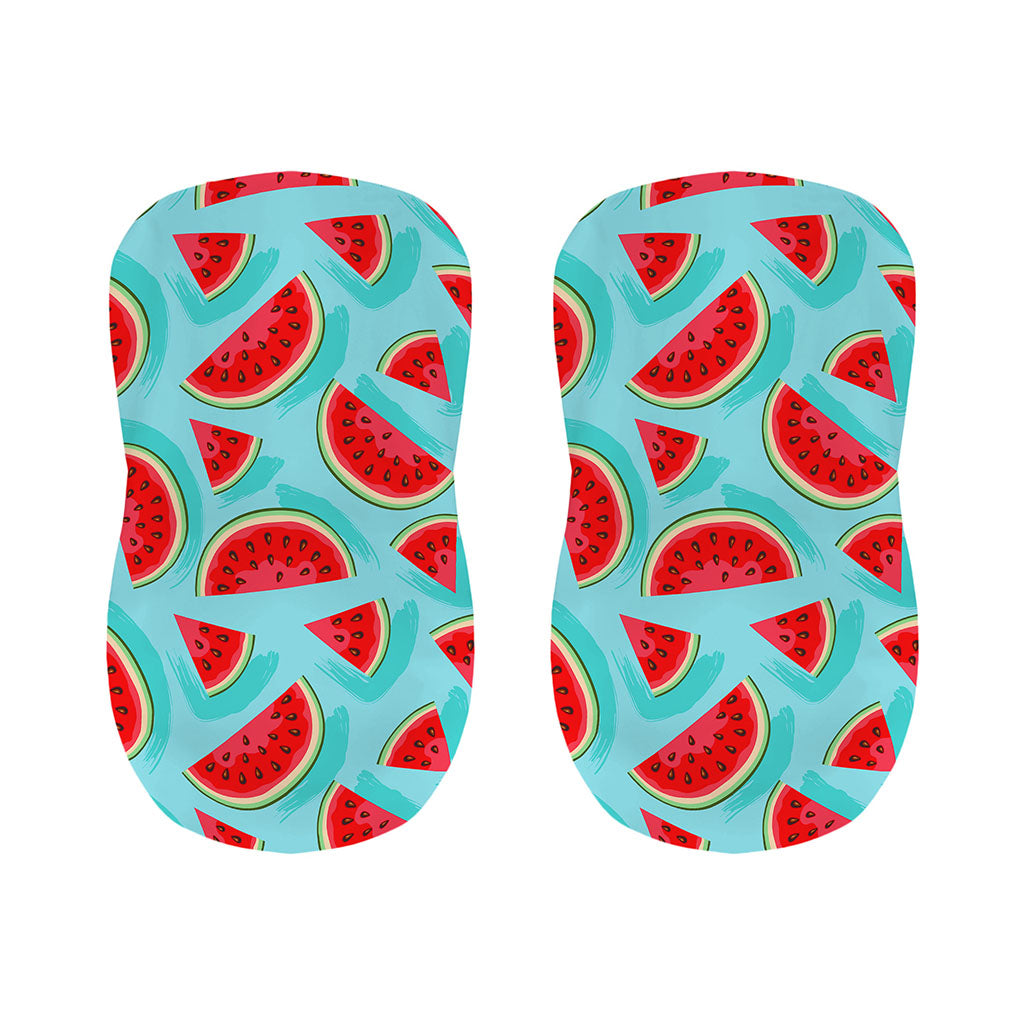 Blue Watermelon Pieces Pattern Print Bar Stool Covers