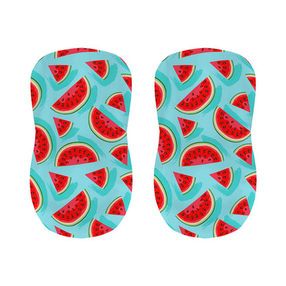 Blue Watermelon Pieces Pattern Print Bar Stool Covers
