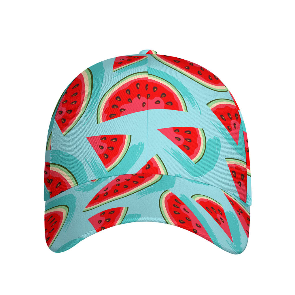 Blue Watermelon Pieces Pattern Print Baseball Cap