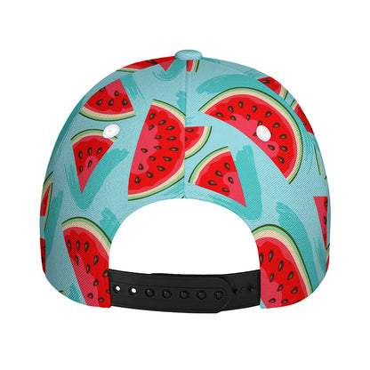 Blue Watermelon Pieces Pattern Print Baseball Cap
