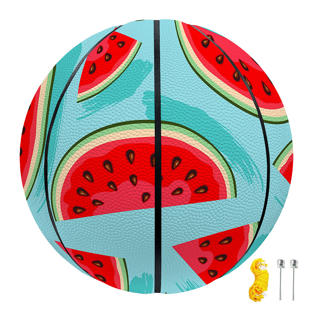 Blue Watermelon Pieces Pattern Print Basketball