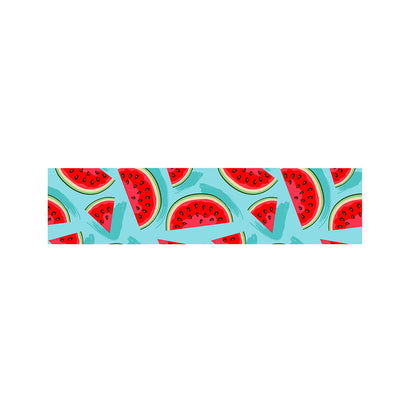 Blue Watermelon Pieces Pattern Print Bed Runner