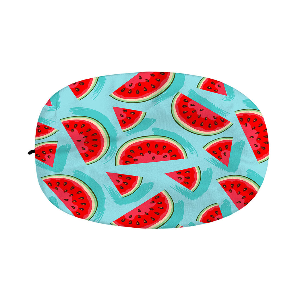 Blue Watermelon Pieces Pattern Print Car Side Mirror Covers