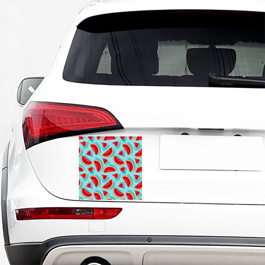 Blue Watermelon Pieces Pattern Print Car Sticker