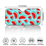 Blue Watermelon Pieces Pattern Print Car Windshield Sun Shade