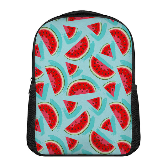 Blue Watermelon Pieces Pattern Print Casual Backpack