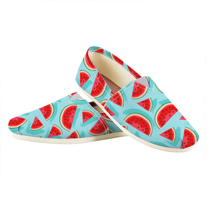 Blue Watermelon Pieces Pattern Print Casual Shoes