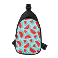 Blue Watermelon Pieces Pattern Print Sling Bag