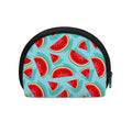Blue Watermelon Pieces Pattern Print Coin Purse