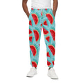 Blue Watermelon Pieces Pattern Print Cotton Sweatpants