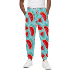 Blue Watermelon Pieces Pattern Print Cotton Pants