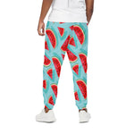 Blue Watermelon Pieces Pattern Print Cotton Pants