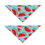 Blue Watermelon Pieces Pattern Print Dog Bandana