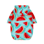 Blue Watermelon Pieces Pattern Print Dog Zip Up Hoodie