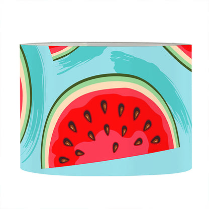 Blue Watermelon Pieces Pattern Print Drum Lamp Shade