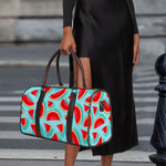 Blue Watermelon Pieces Pattern Print Duffle Bag