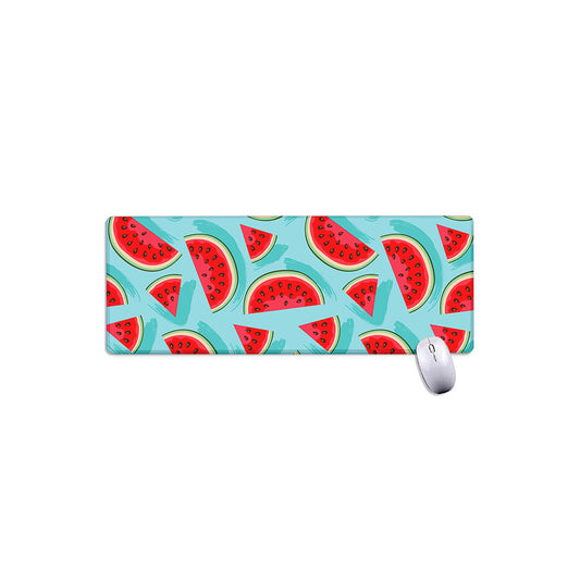 Blue Watermelon Pieces Pattern Print Extended Mouse Pad