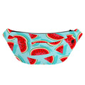 Blue Watermelon Pieces Pattern Print Fanny Pack