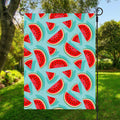 Blue Watermelon Pieces Pattern Print Garden Flag