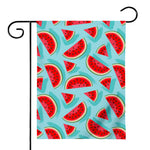 Blue Watermelon Pieces Pattern Print House Flag