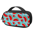 Blue Watermelon Pieces Pattern Print Portable Cooler Travel Case
