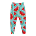Blue Watermelon Pieces Pattern Print Jogger Pants