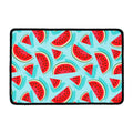 Blue Watermelon Pieces Pattern Print Kitchen Mat