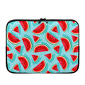 Blue Watermelon Pieces Pattern Print Laptop Sleeve