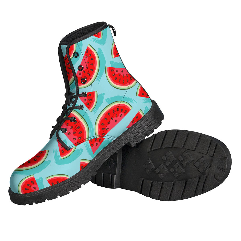 Blue Watermelon Pieces Pattern Print Backpack