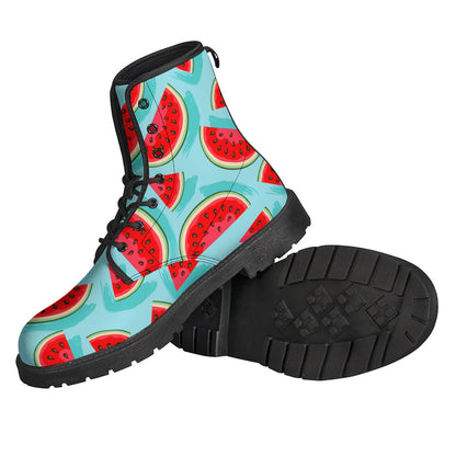 Blue Watermelon Pieces Pattern Print Backpack