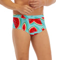 Blue Watermelon Pieces Pattern Print Men's Briefs