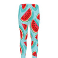 Blue Watermelon Pieces Pattern Print Men's Leggings