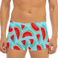 Blue Watermelon Pieces Pattern Print Men's Short Boxer Briefs