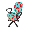 Blue Watermelon Pieces Pattern Print Office Chair Cover