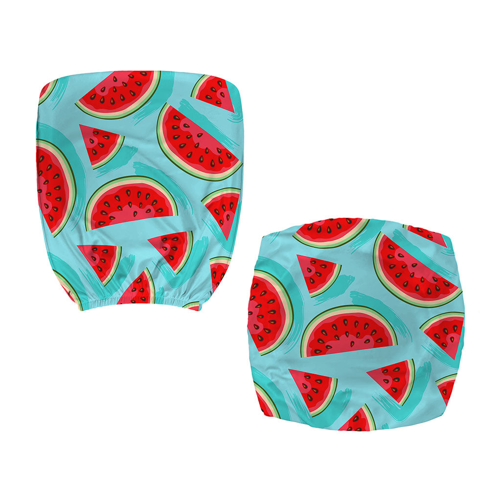 Blue Watermelon Pieces Pattern Print Office Chair Cover
