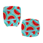 Blue Watermelon Pieces Pattern Print Office Chair Cover