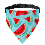 Blue Watermelon Pieces Pattern Print Over The Collar Dog Bandana