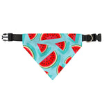 Blue Watermelon Pieces Pattern Print Over The Collar Dog Bandana