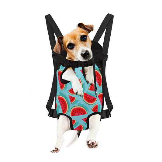Blue Watermelon Pieces Pattern Print Pet Carrier Backpack