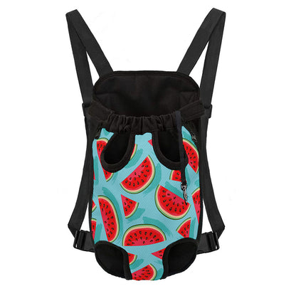 Blue Watermelon Pieces Pattern Print Pet Carrier Backpack