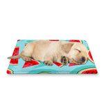 Blue Watermelon Pieces Pattern Print Pet Cooling Mat Cover