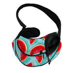 Blue Watermelon Pieces Pattern Print Pet Sling Carrier