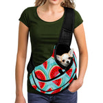 Blue Watermelon Pieces Pattern Print Pet Sling Carrier