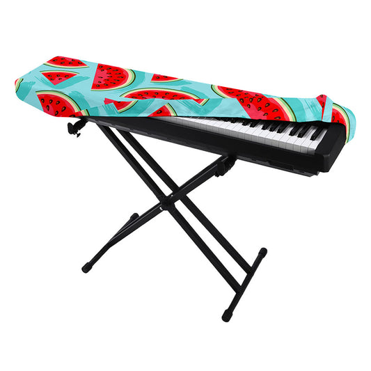 Blue Watermelon Pieces Pattern Print Piano Keyboard Cover