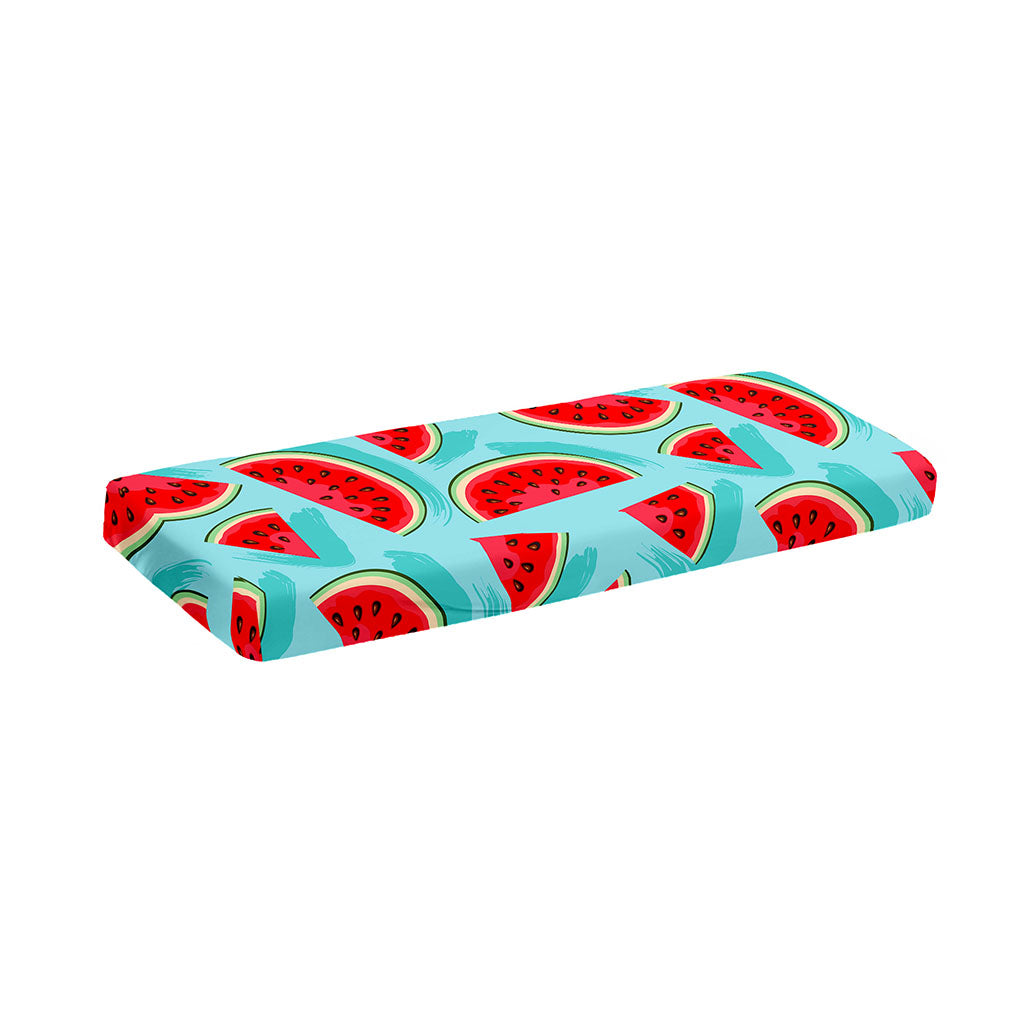Blue Watermelon Pieces Pattern Print Piano Keyboard Cover