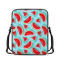 Blue Watermelon Pieces Pattern Print Rectangular Crossbody Bag