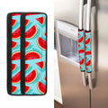 Blue Watermelon Pieces Pattern Print Refrigerator Handle Covers